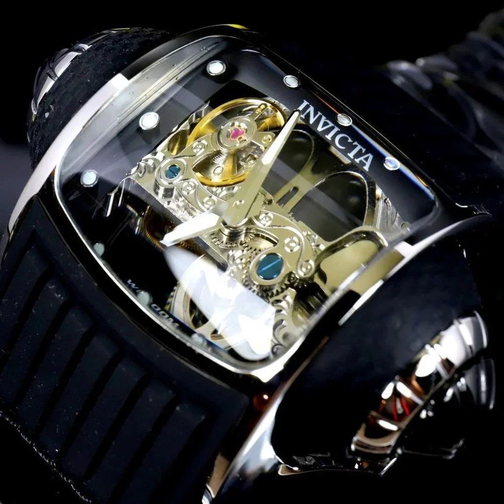 Skeleton Black 68mm Silver Men's Ghost Watch!